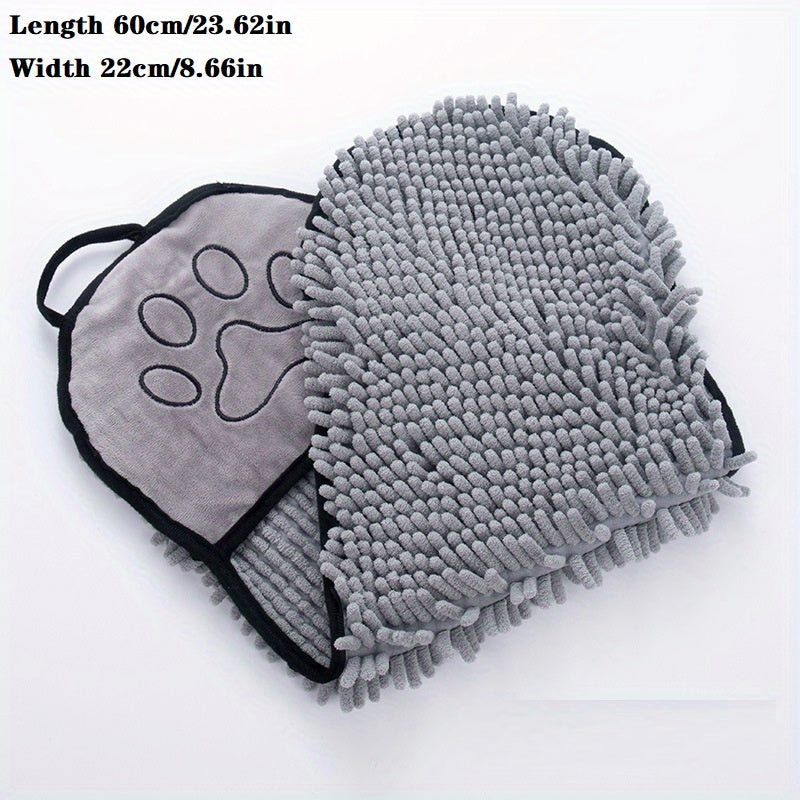 Absorbent Pet Microfiber Quick Dry Bath Towel With Hand Pockets
