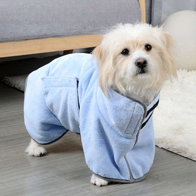 Pet Microfiber Quick Dry Absorbent Bathrobe Grooming Towel