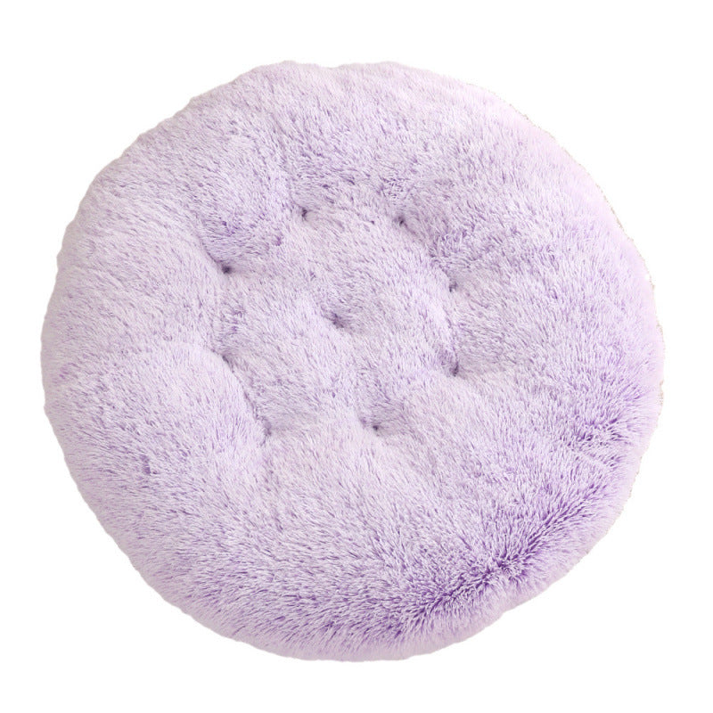 Pet Round Plush Bed Warm Sleep Mat Comfortable Nest