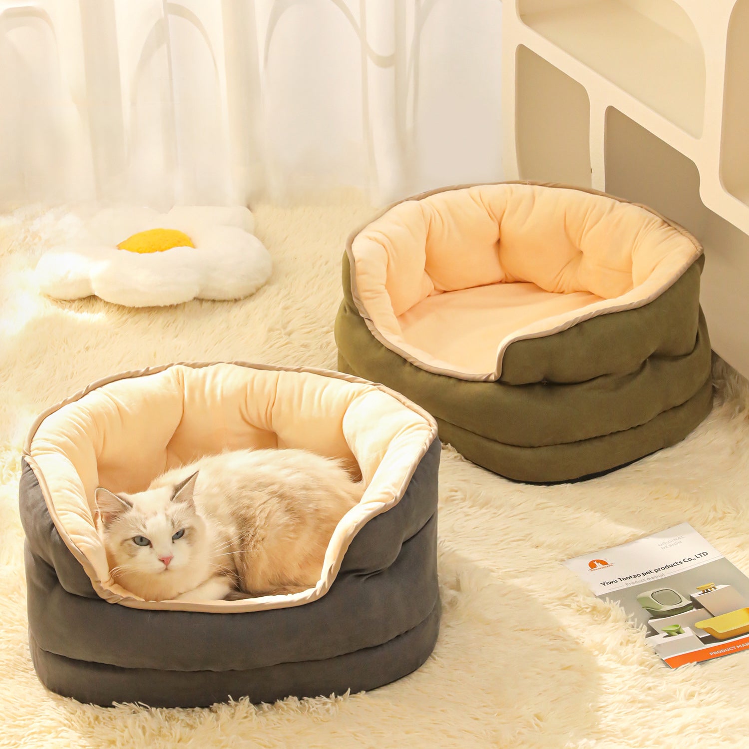 Pet Plush Sofa Bed Warm Thick Washable Mattress Kennel Supplies