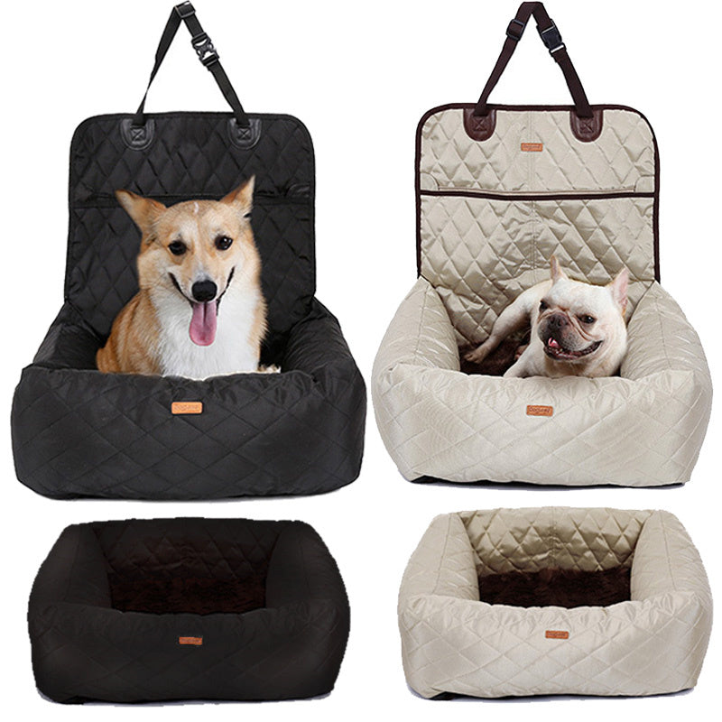 2 In 1 Foldable Pet Car Seat Bed Carrier Mattress