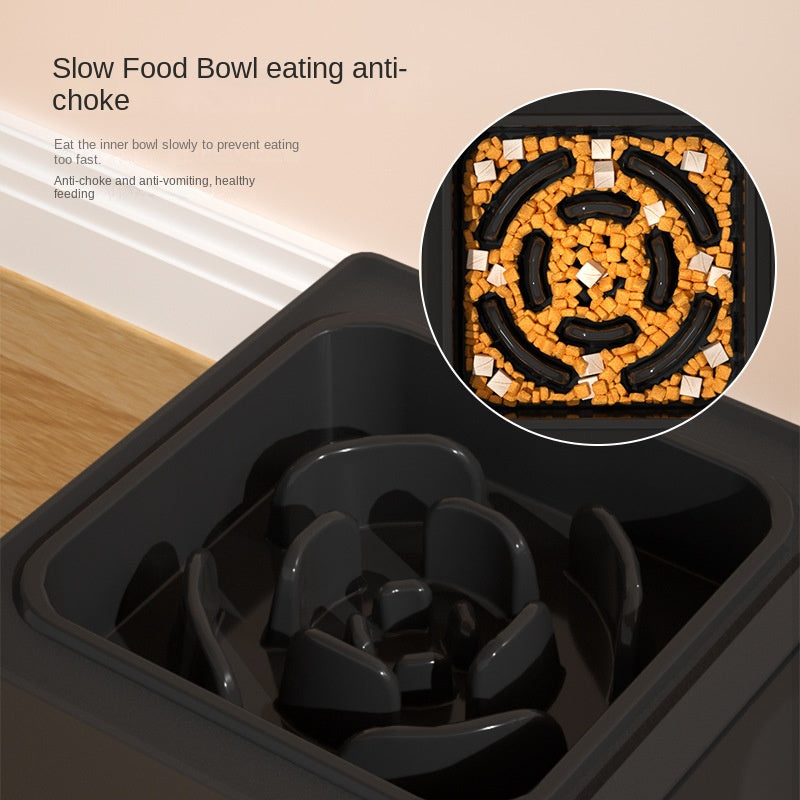 Pet Adjustable Double Bowl Elevated Feeding Stand Food Water Dish