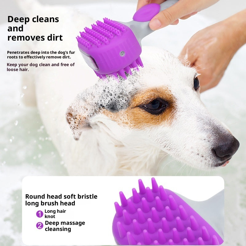 Pet Shower Bath Cleaning Grooming Brush Hair Removal Tool