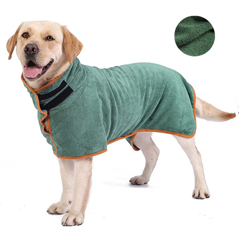Pet Microfiber Quick Dry Absorbent Bathrobe Grooming Towel