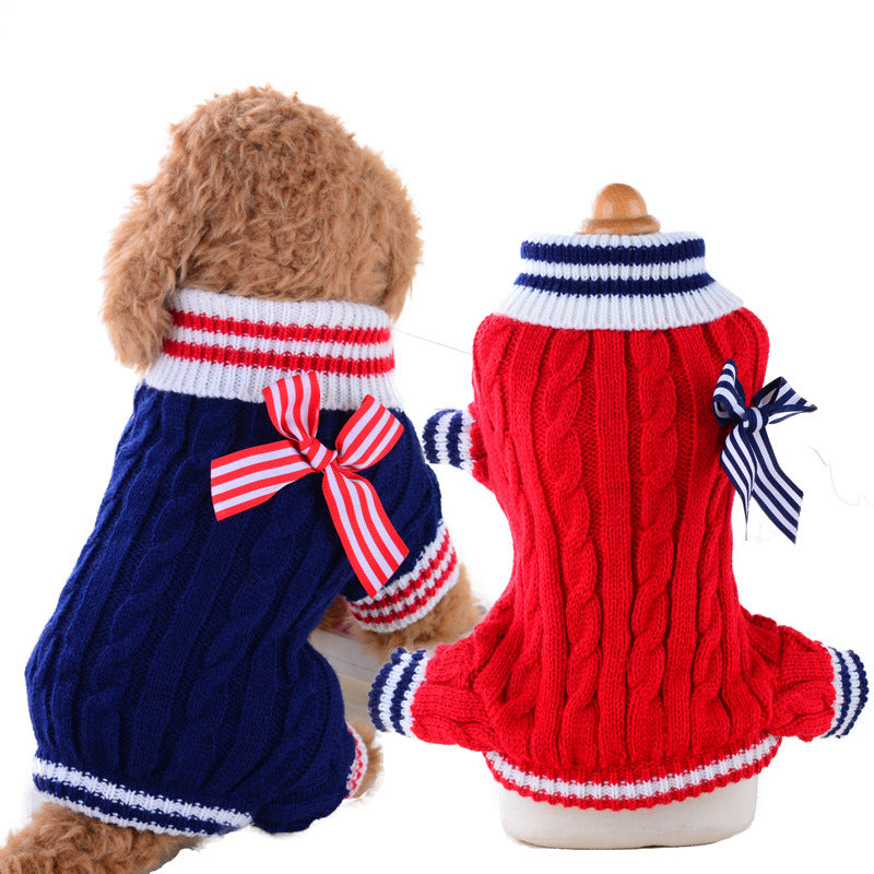 Pet Sweater Warm Knitted Winter Clothing Apparel