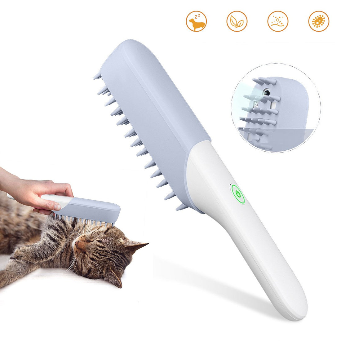 Pet Silicone Massage Grooming Deodorizing Cleaning Brush Comb Tool