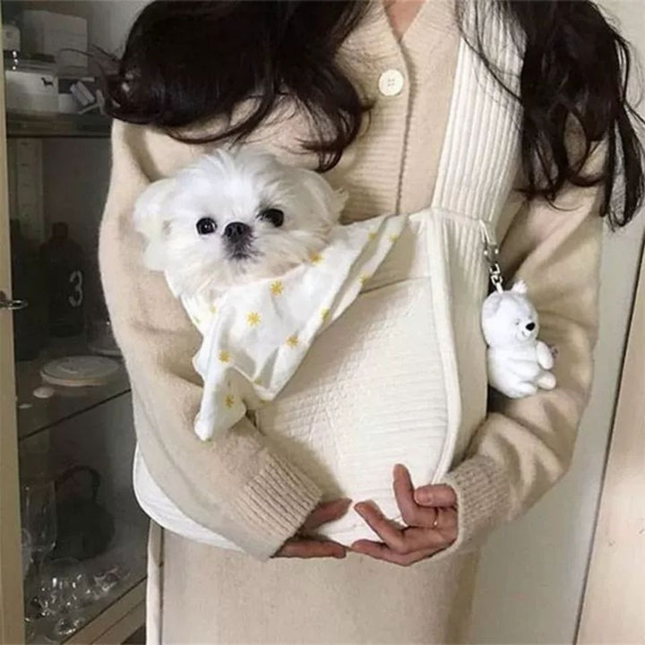 Handmade Canvas Pet Travel Shoulder Carrier Bag