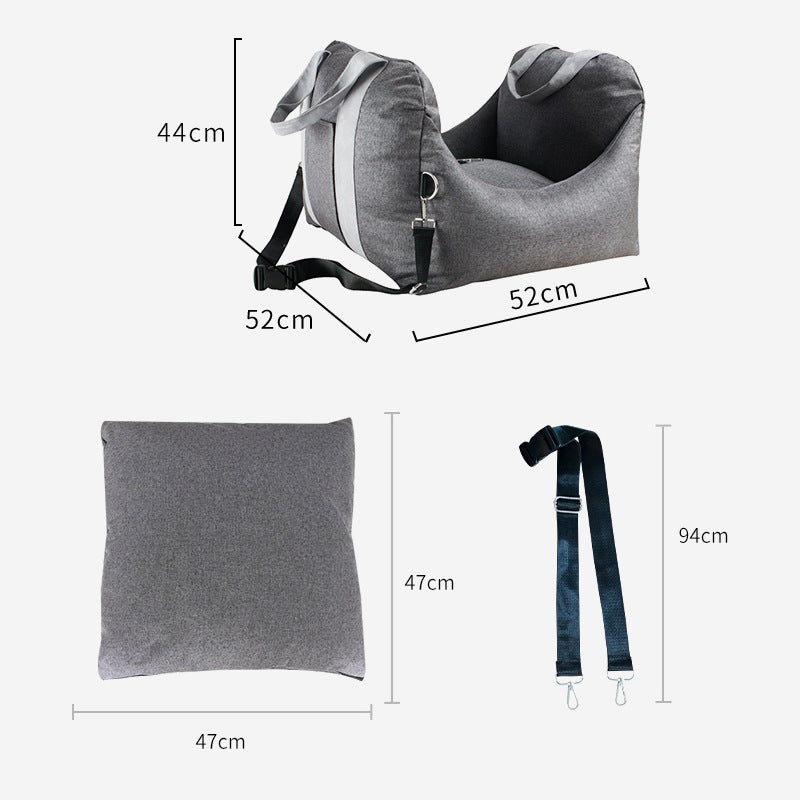 Detachable Washable Portable Pet Car Seat Carrier Bag
