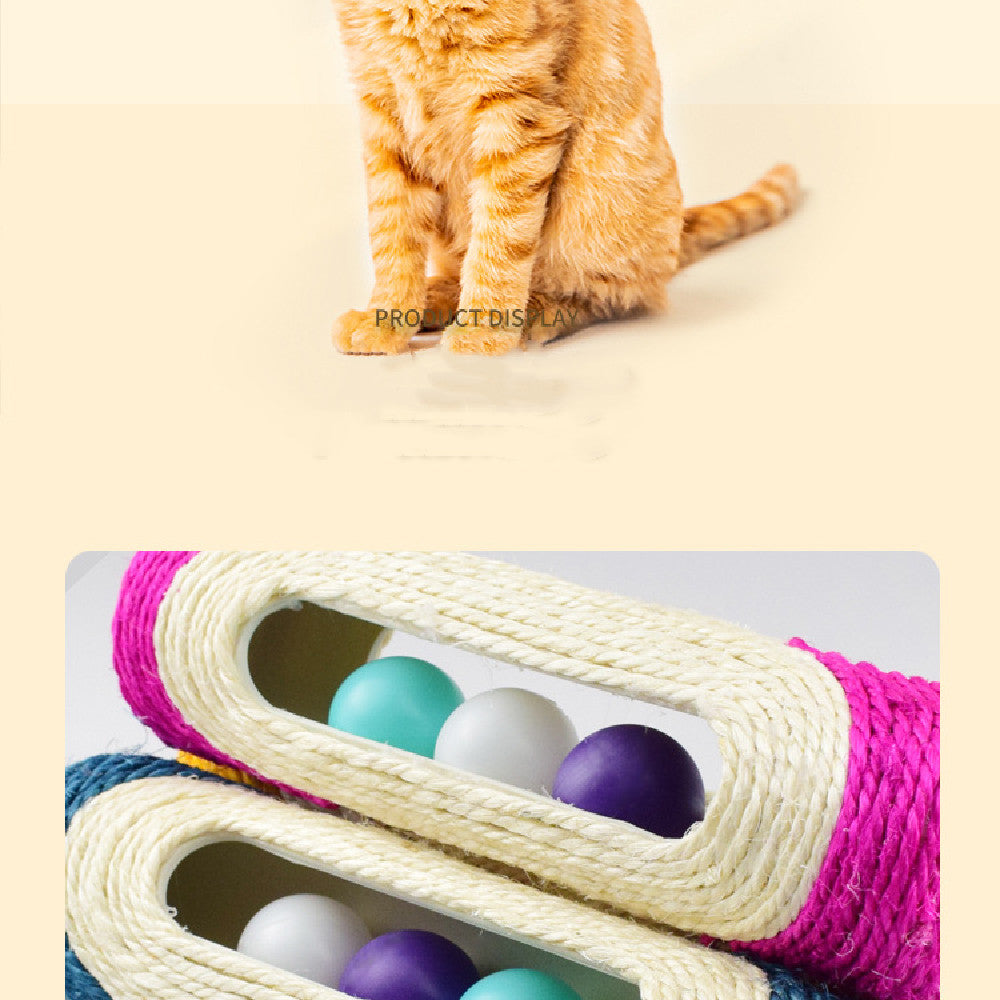 Pet Long Sisal Drum Scratching Toy Three Piece Set