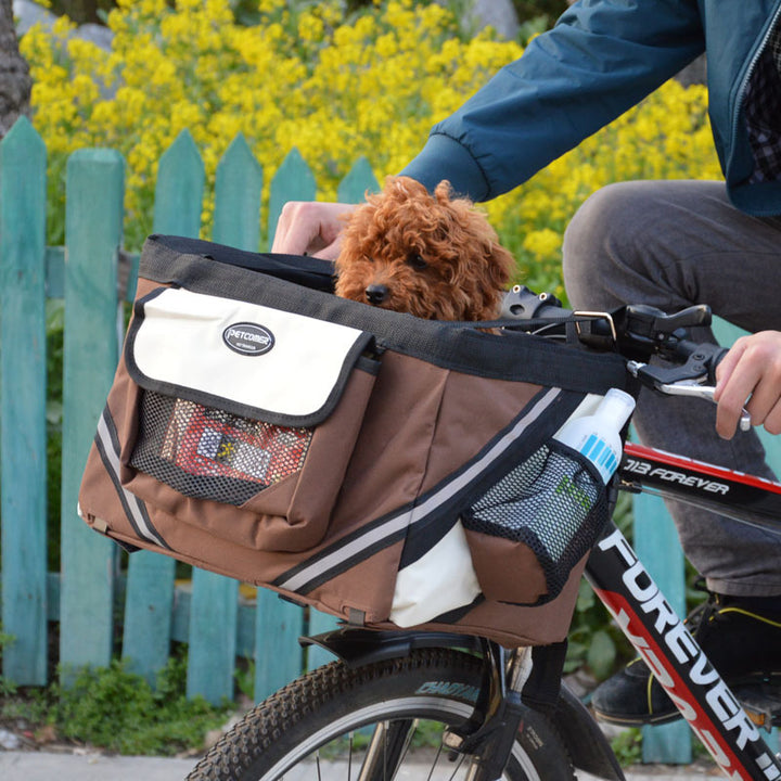 Removable Pet Bicycle Front Basket Carrier Bag