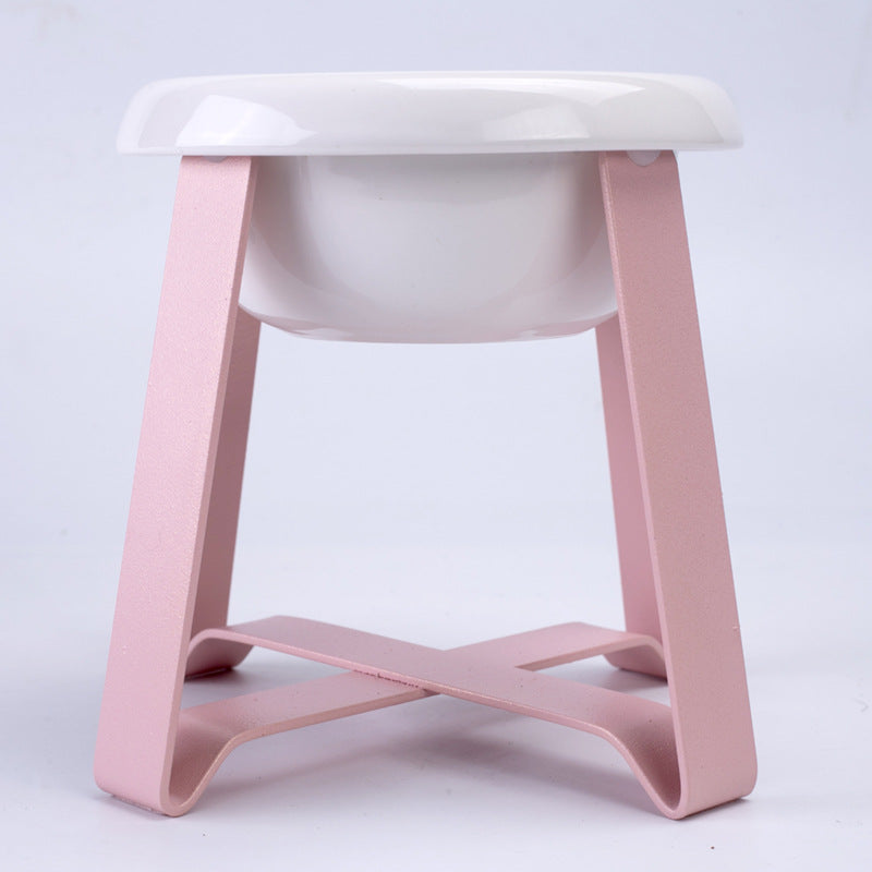Pet Anti Slip Feeding Bowl Iron Stand Food Water Feeder 2 In 1