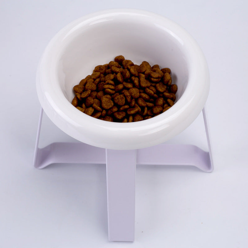 Pet Anti Slip Feeding Bowl Iron Stand Food Water Feeder 2 In 1