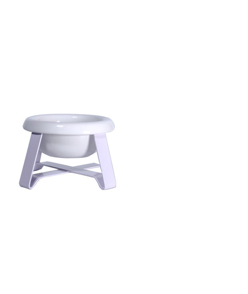 Pet Anti Slip Feeding Bowl Iron Stand Food Water Feeder 2 In 1