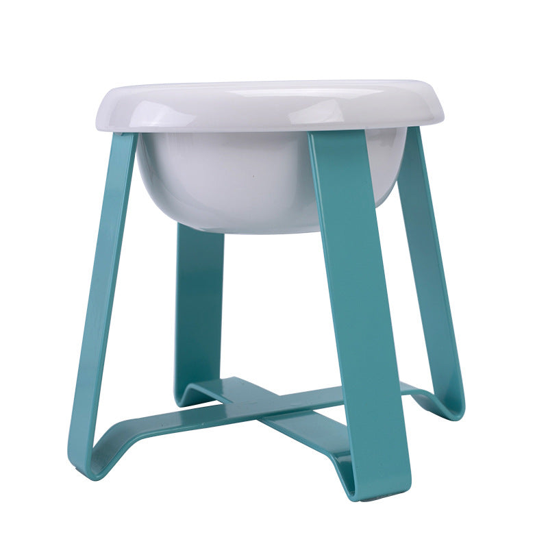 Pet Anti Slip Feeding Bowl Iron Stand Food Water Feeder 2 In 1