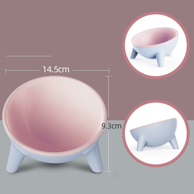 Pet Bowl With Stand Nordic Color Feeding Food Water Holder