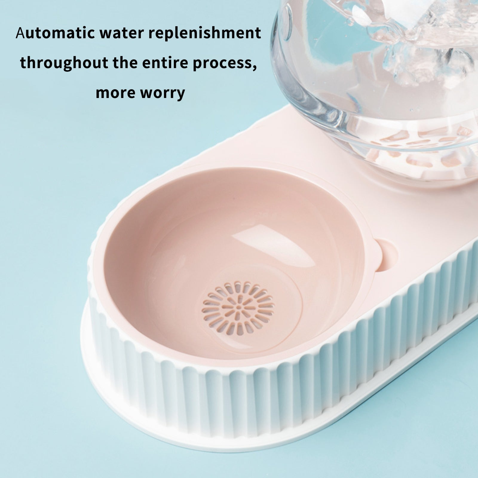Pet Automatic Water Feeder Bowl Drinking Dispenser Plastic