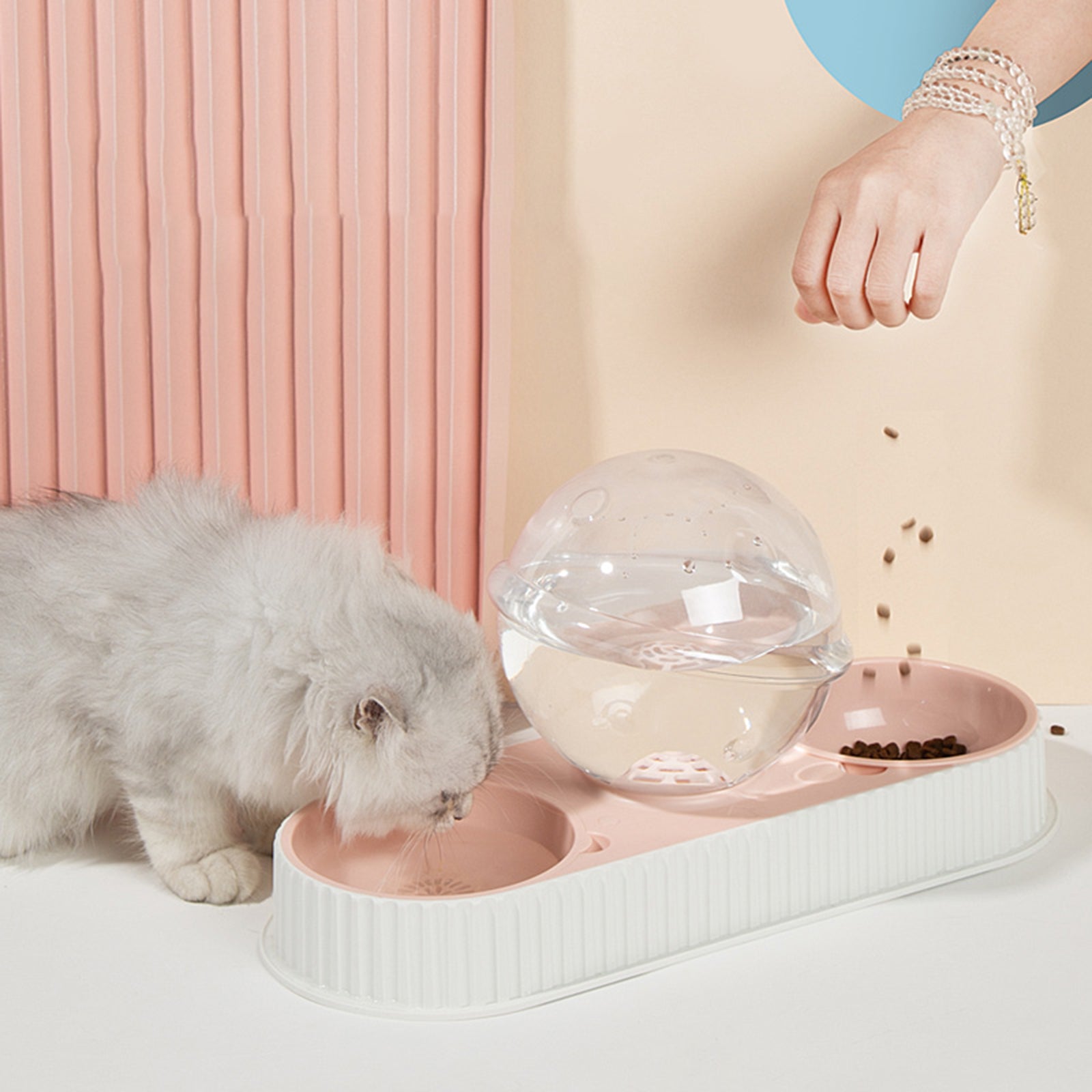 Pet Automatic Water Feeder Bowl Drinking Dispenser Plastic
