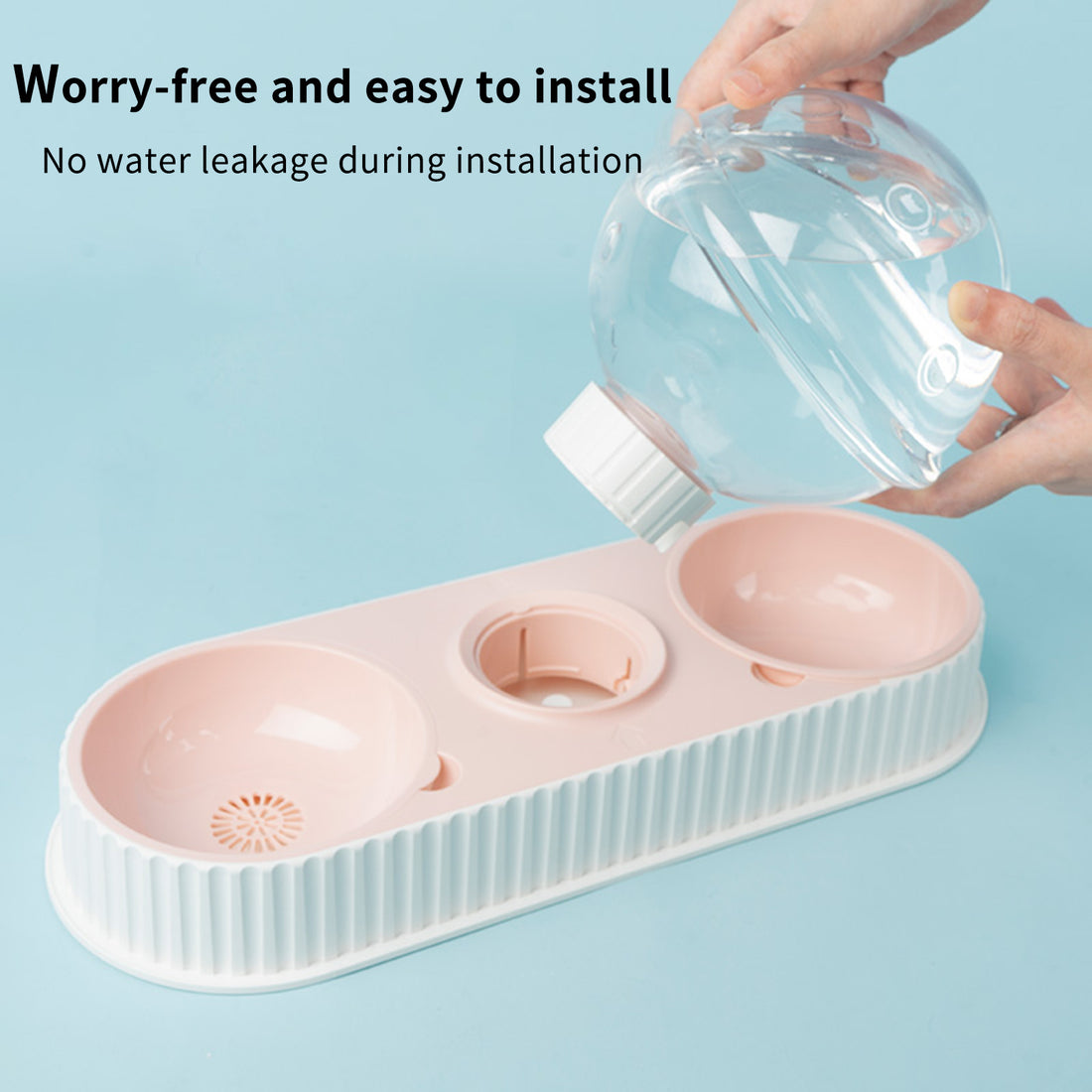 Pet Automatic Water Feeder Bowl Drinking Dispenser Plastic