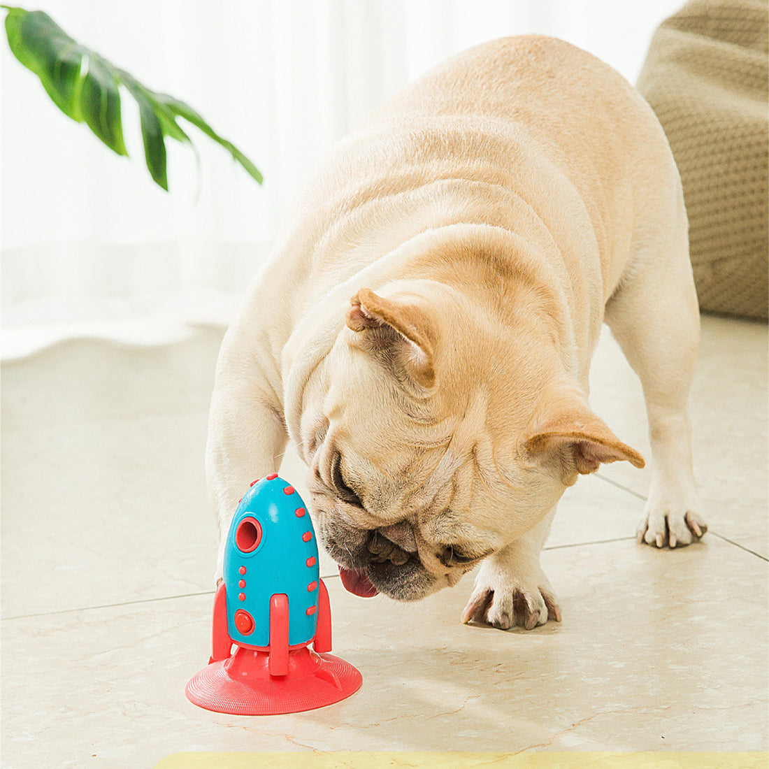 Pet Rocket Treat Dispensing Bite Resistant Toy