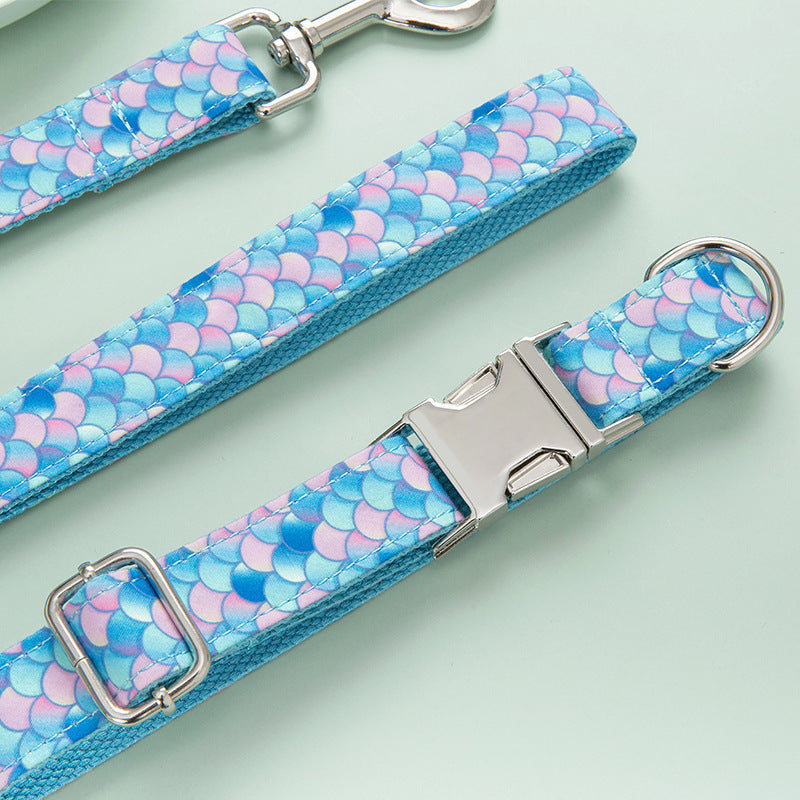 Mermaid Style Pet Durable Adjustable Collar Leash