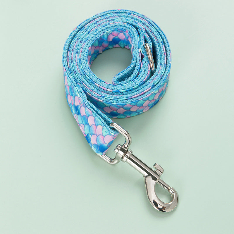Mermaid Style Pet Durable Adjustable Collar Leash