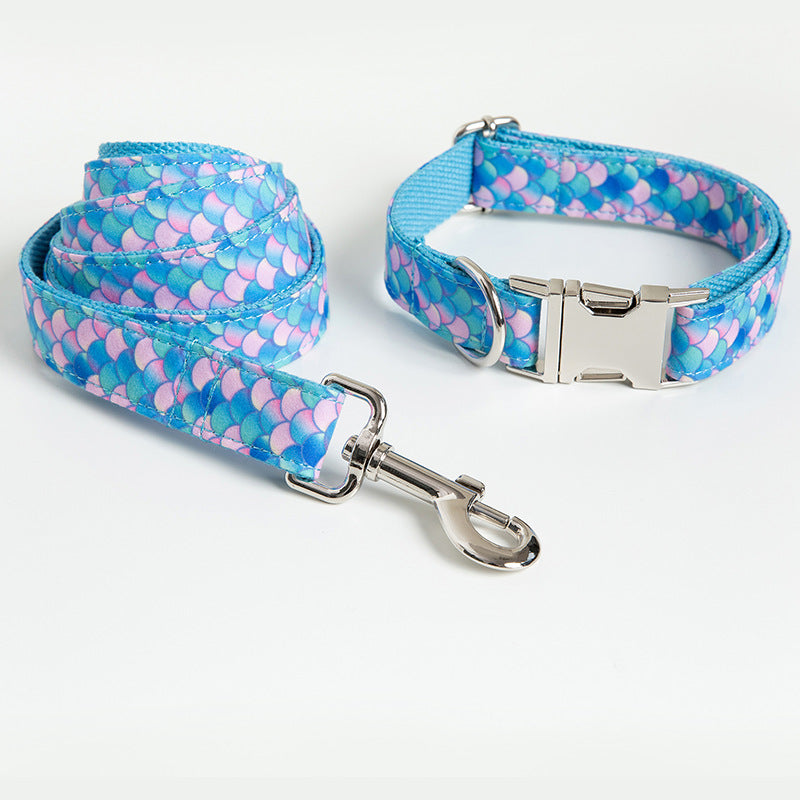 Mermaid Style Pet Durable Adjustable Collar Leash