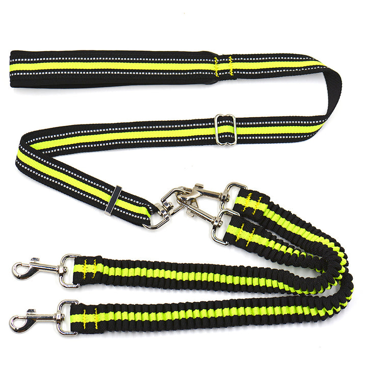 Adjustable Double Head Nylon Pet Control Leash