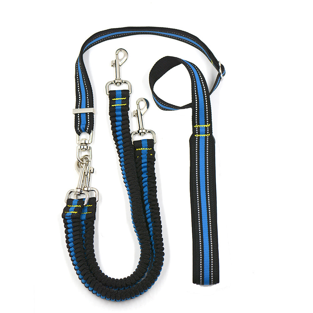 Adjustable Double Head Nylon Pet Control Leash