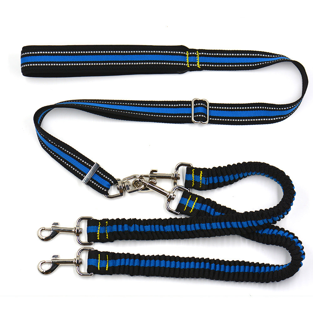 Adjustable Double Head Nylon Pet Control Leash