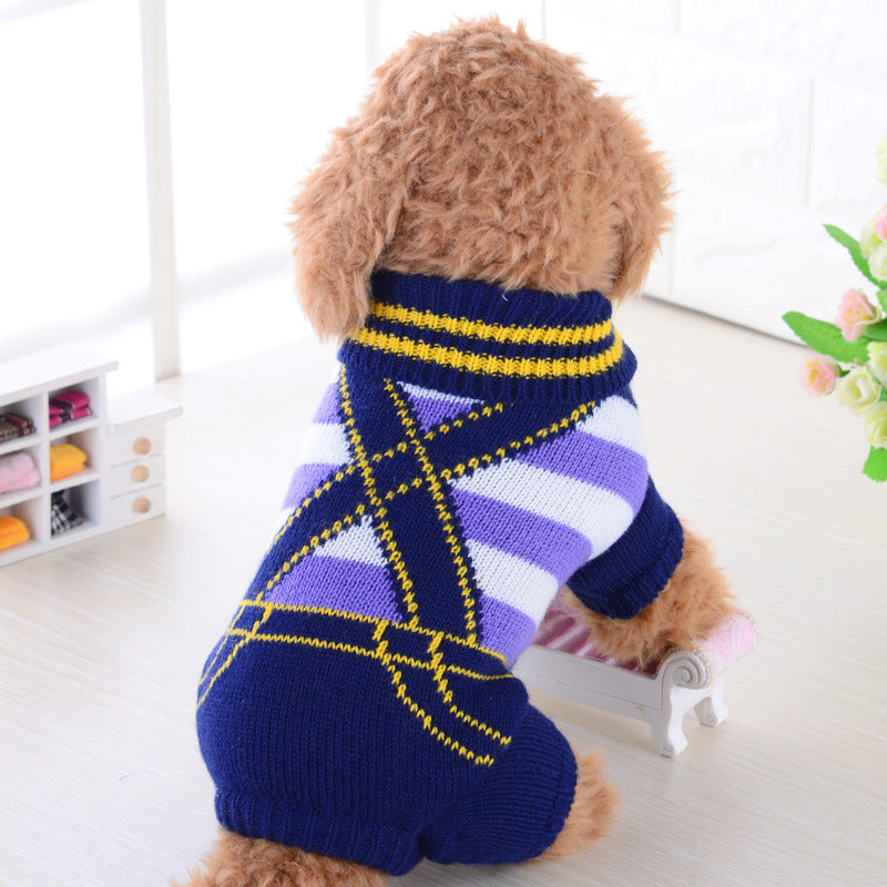 Pet Sweater Warm Knitted Winter Clothing Apparel