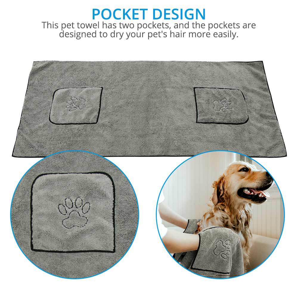 Pet Super Absorbent Bathrobe Bath Towel
