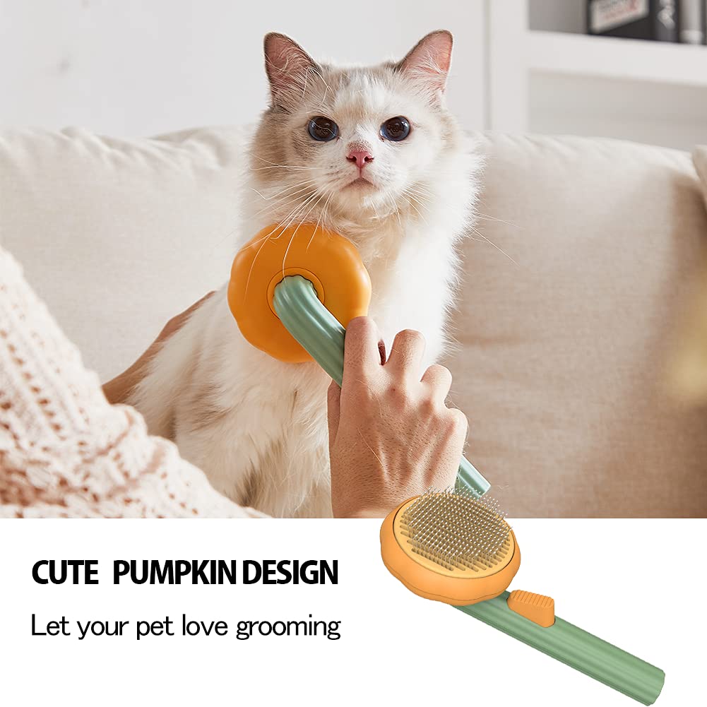 Pet Self Cleaning Slicker Grooming Brush Detangling Shedding Tool