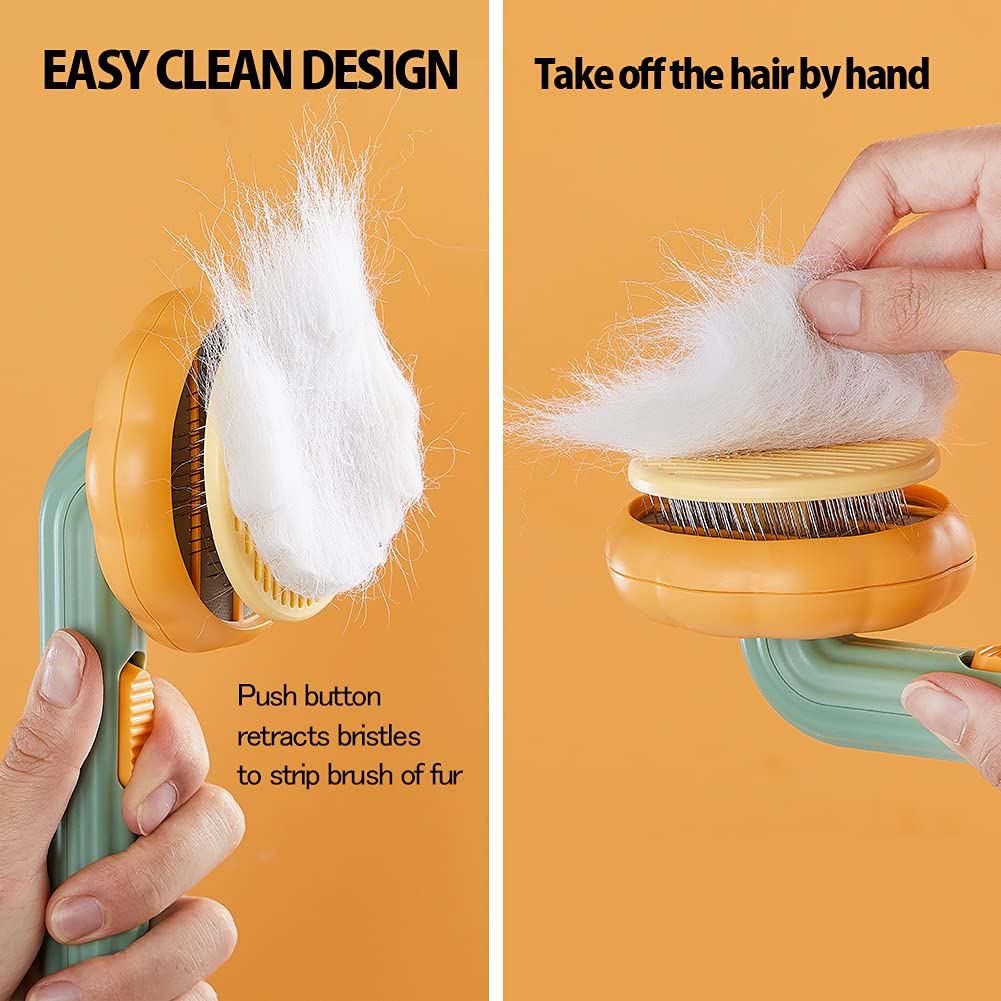 Pet Self Cleaning Slicker Grooming Brush Detangling Shedding Tool