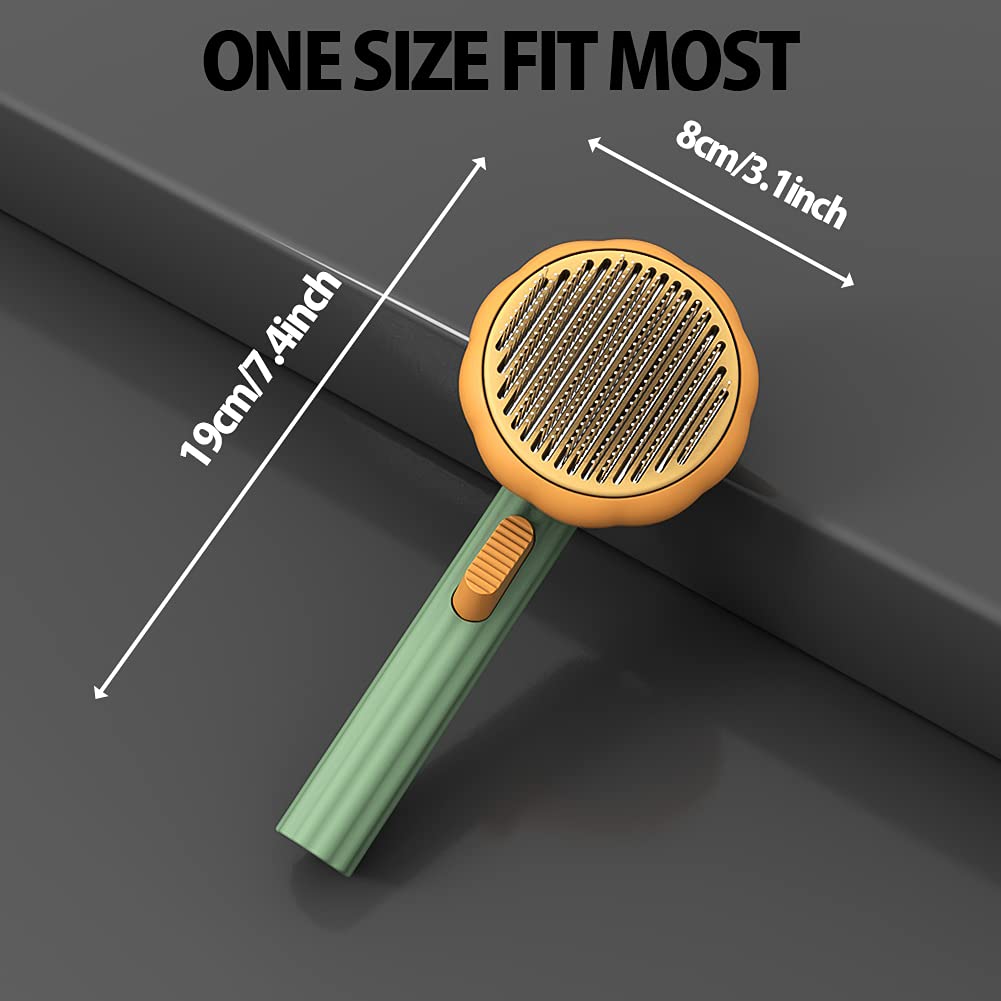 Pet Self Cleaning Slicker Grooming Brush Detangling Shedding Tool