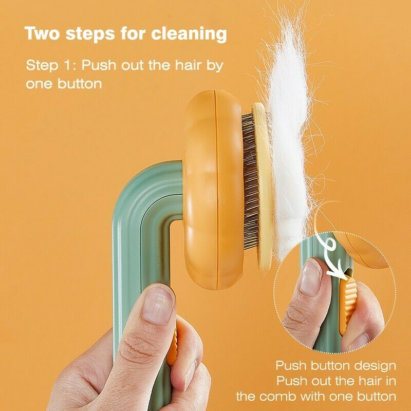 Pet Self Cleaning Slicker Grooming Brush Detangling Shedding Tool