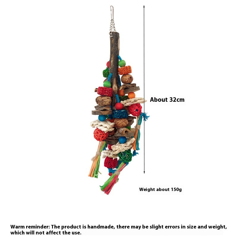Natural Parrot Decompression Chew String Toy