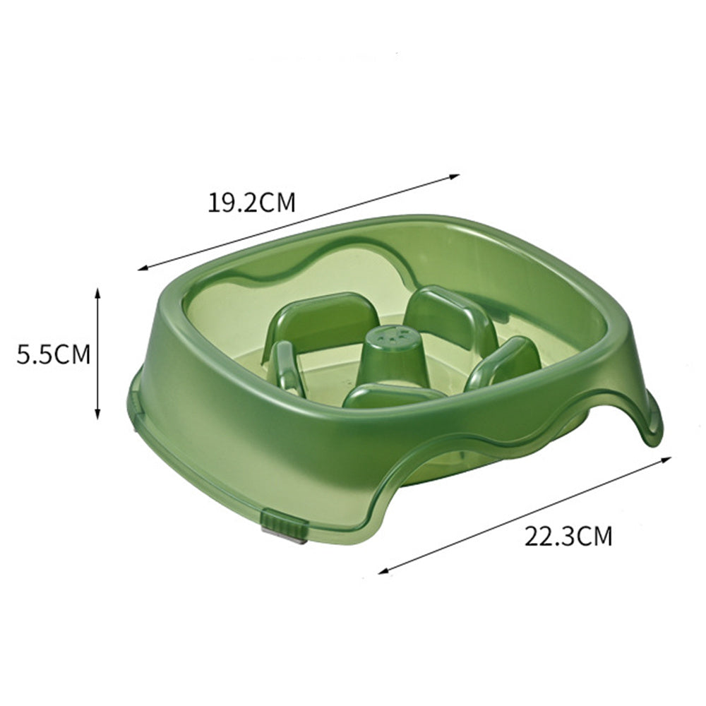 Pet Slow Feeding Anti Choking Water Feeder Bowl Plastic Food Plate
