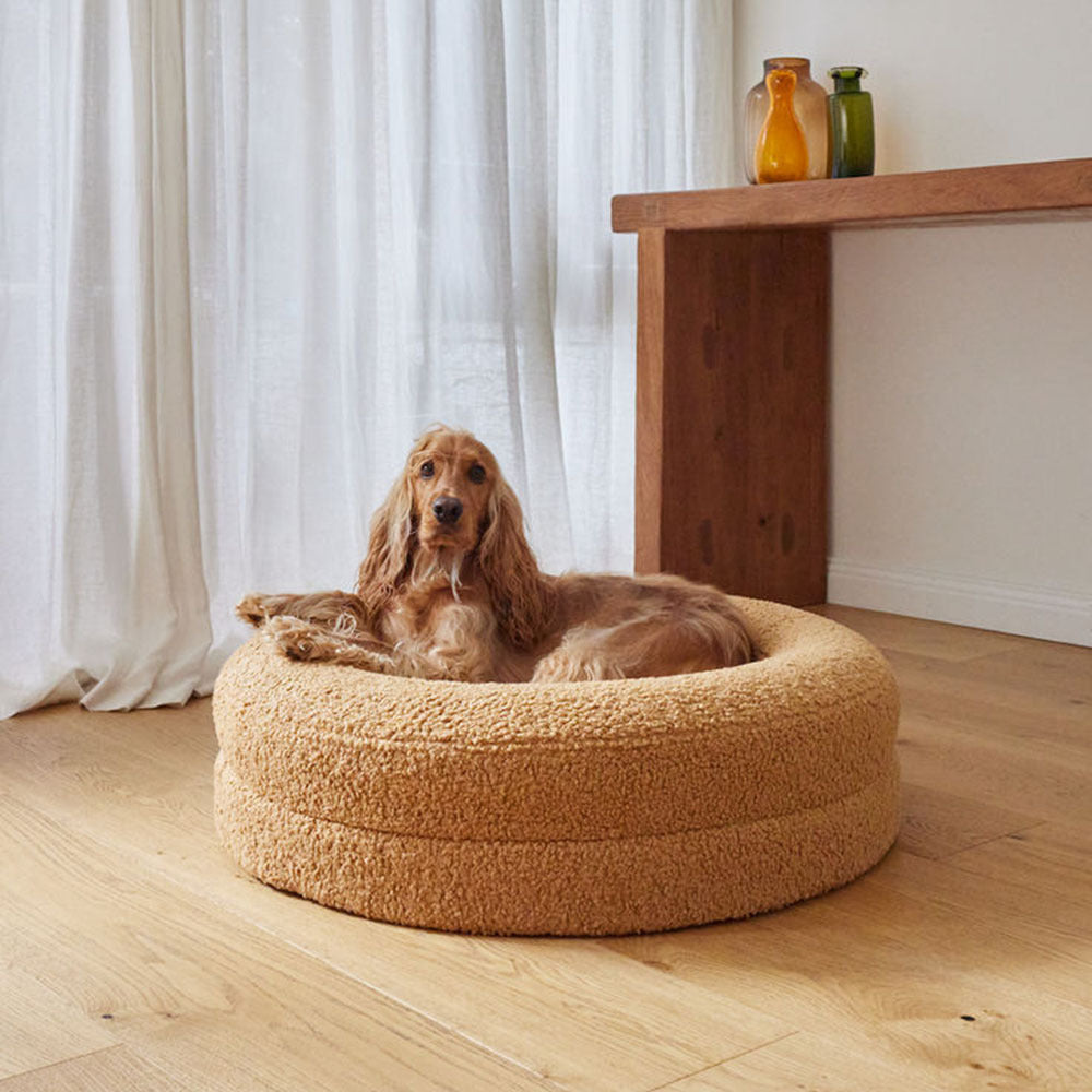 Pet Solid Color Round Bed Leisure Cat Nest Warm Sleeping Mat