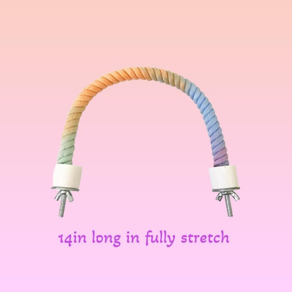 Colorful Bendable Bird Rope Perch Cage Accessory