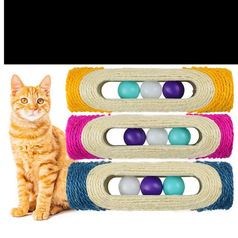 Pet Long Sisal Drum Scratching Toy Three Piece Set
