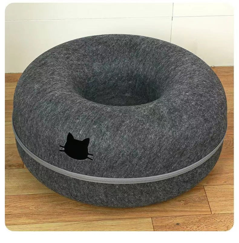 Pet Round Tunnel Bed Comfortable Cat Nest Sleeping Mat