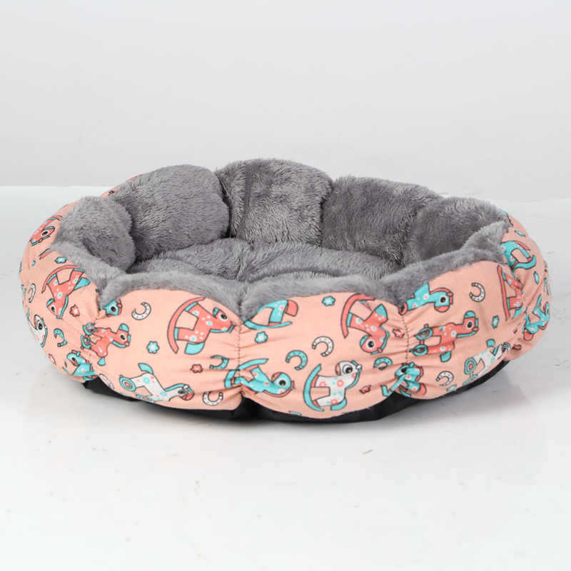 Pet Calming Donut Round Bed Fluffy Comfortable Sleeping Mat