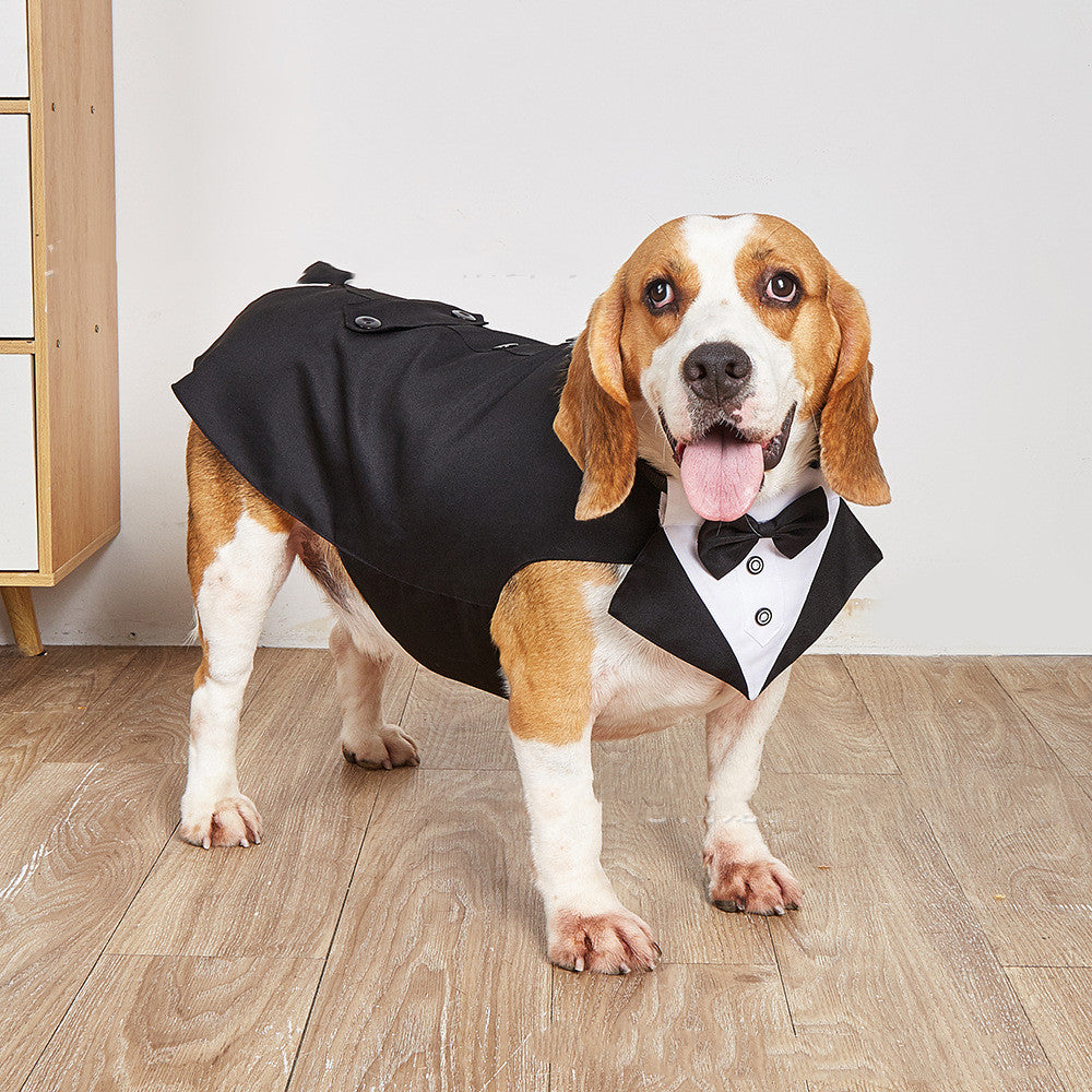 Pet Wedding Suit Jacket Formal Swallowtail Clothing Apparel