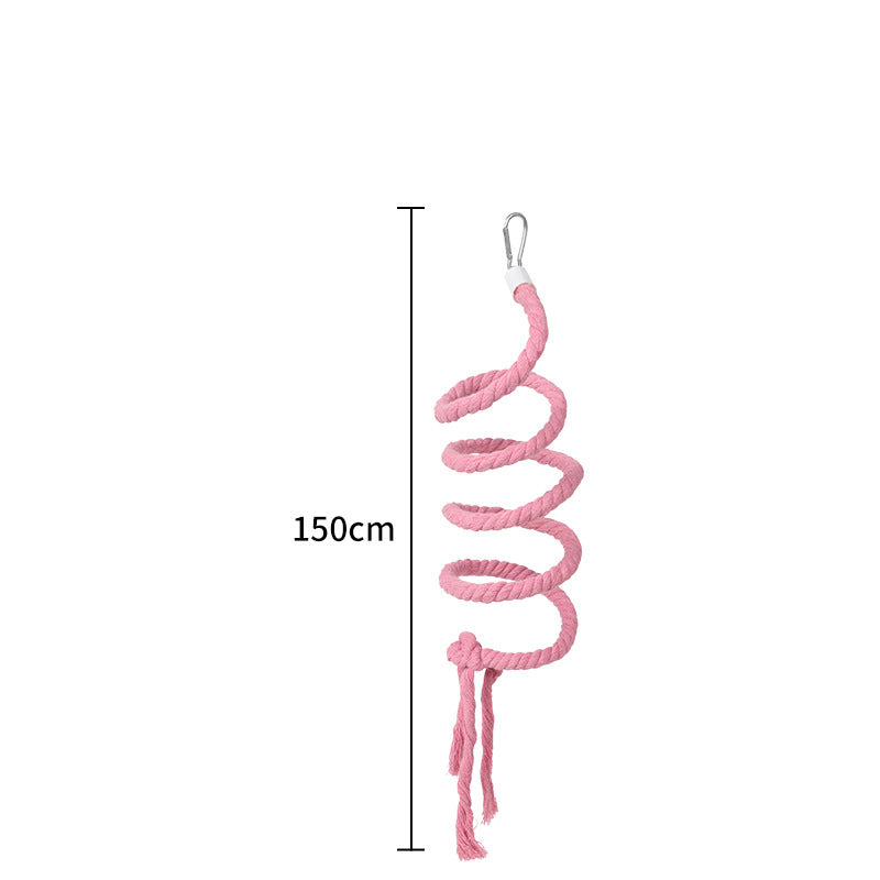 Colorful Bendable Bird Rope Perch Cage Accessory