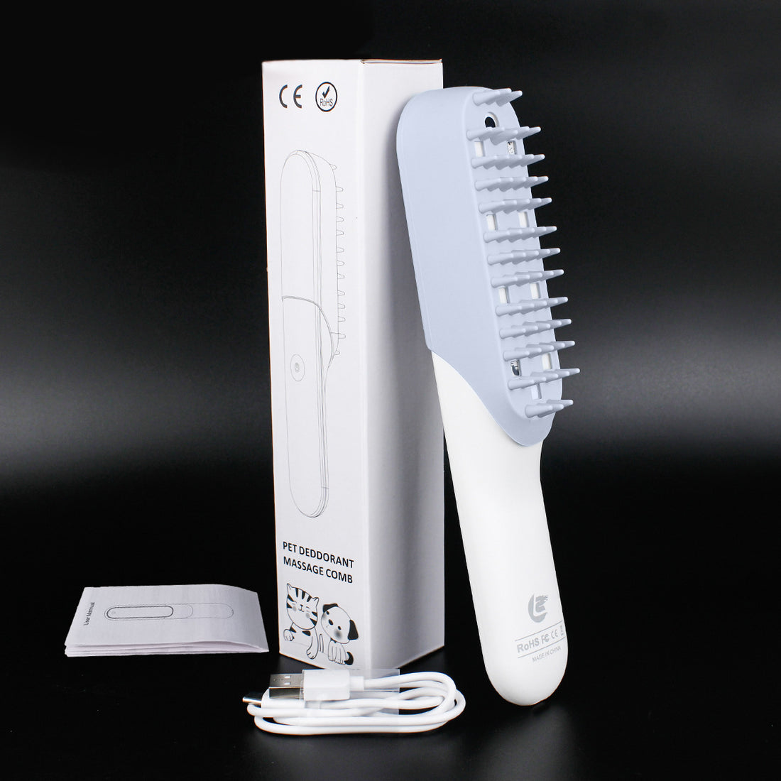 Pet Silicone Massage Grooming Deodorizing Cleaning Brush Comb Tool