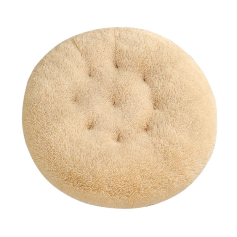 Pet Round Plush Bed Warm Sleep Mat Comfortable Nest