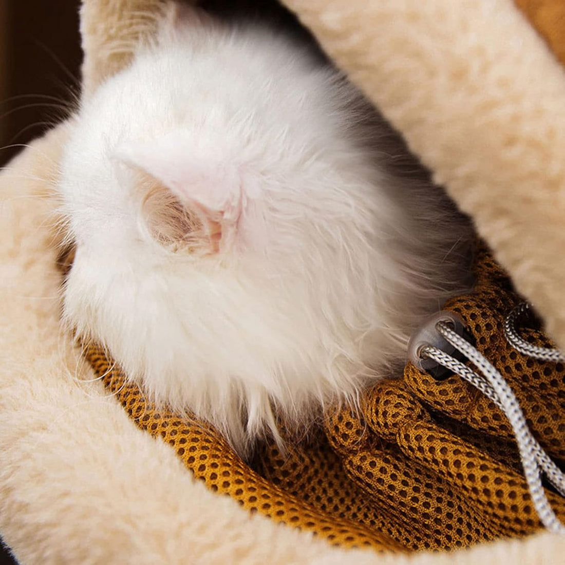 Winter Plush Pet Travel Backpack Carrier Hand Warmer Bag