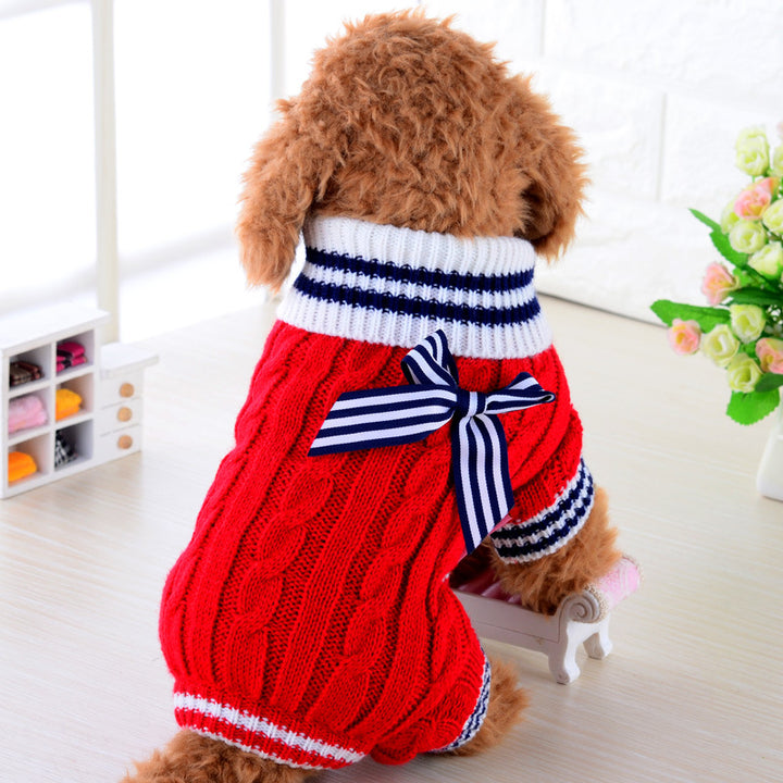 Pet Sweater Warm Knitted Winter Clothing Apparel