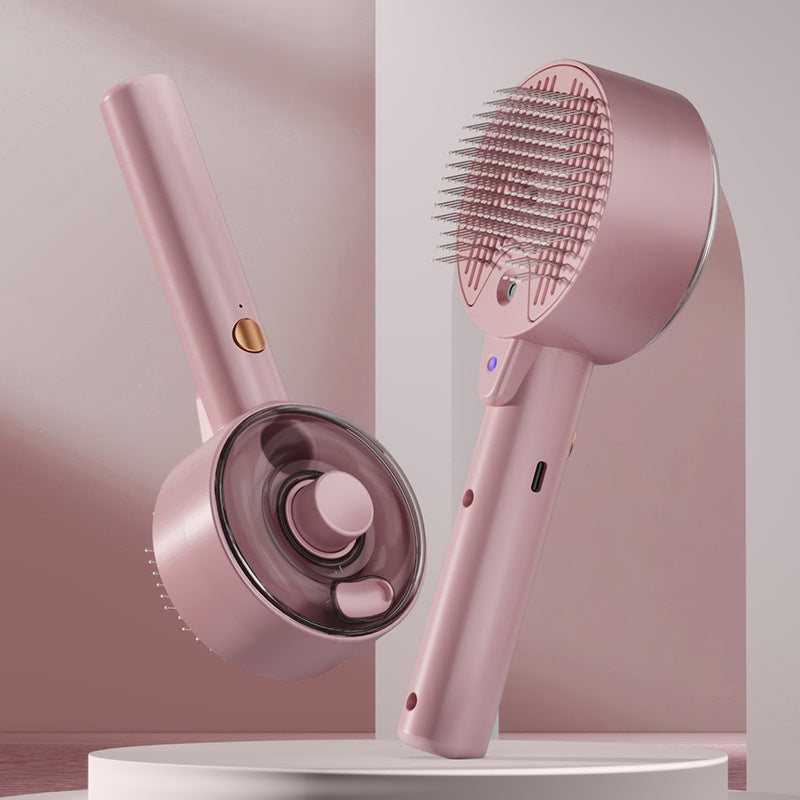 Pet Self Cleaning Hair Remover Grooming Steam Brush