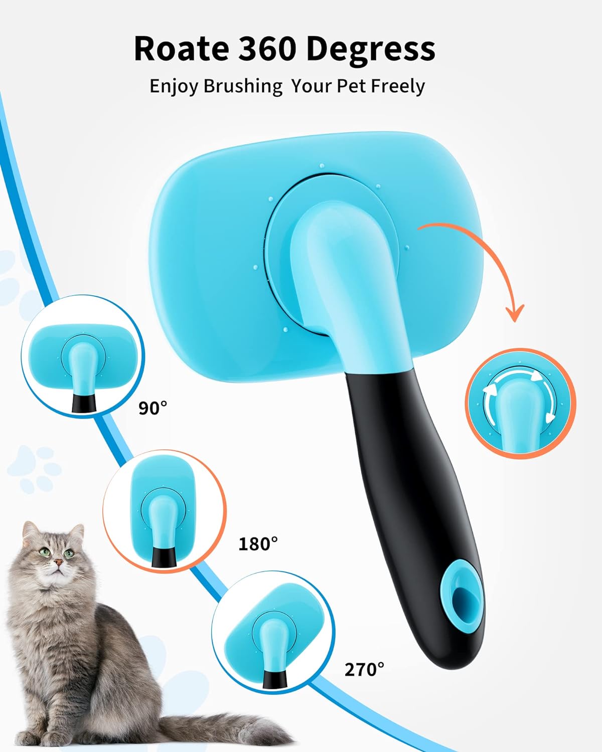 Pet Grooming Shedding Brush Cleaning Tool Set